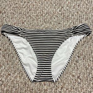 Victoria's Secret medium black and white striped bikini bottom